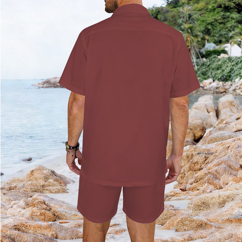 men's shorts set Men's Hawaiian Shirt & Shorts Set
