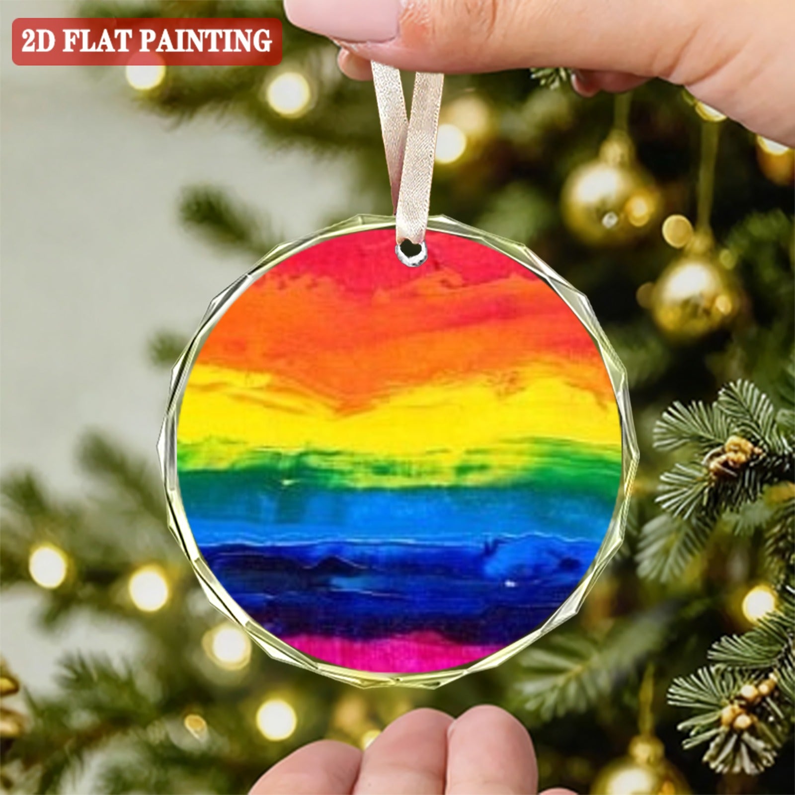 8 cm Round Crystal Glass Ornament
