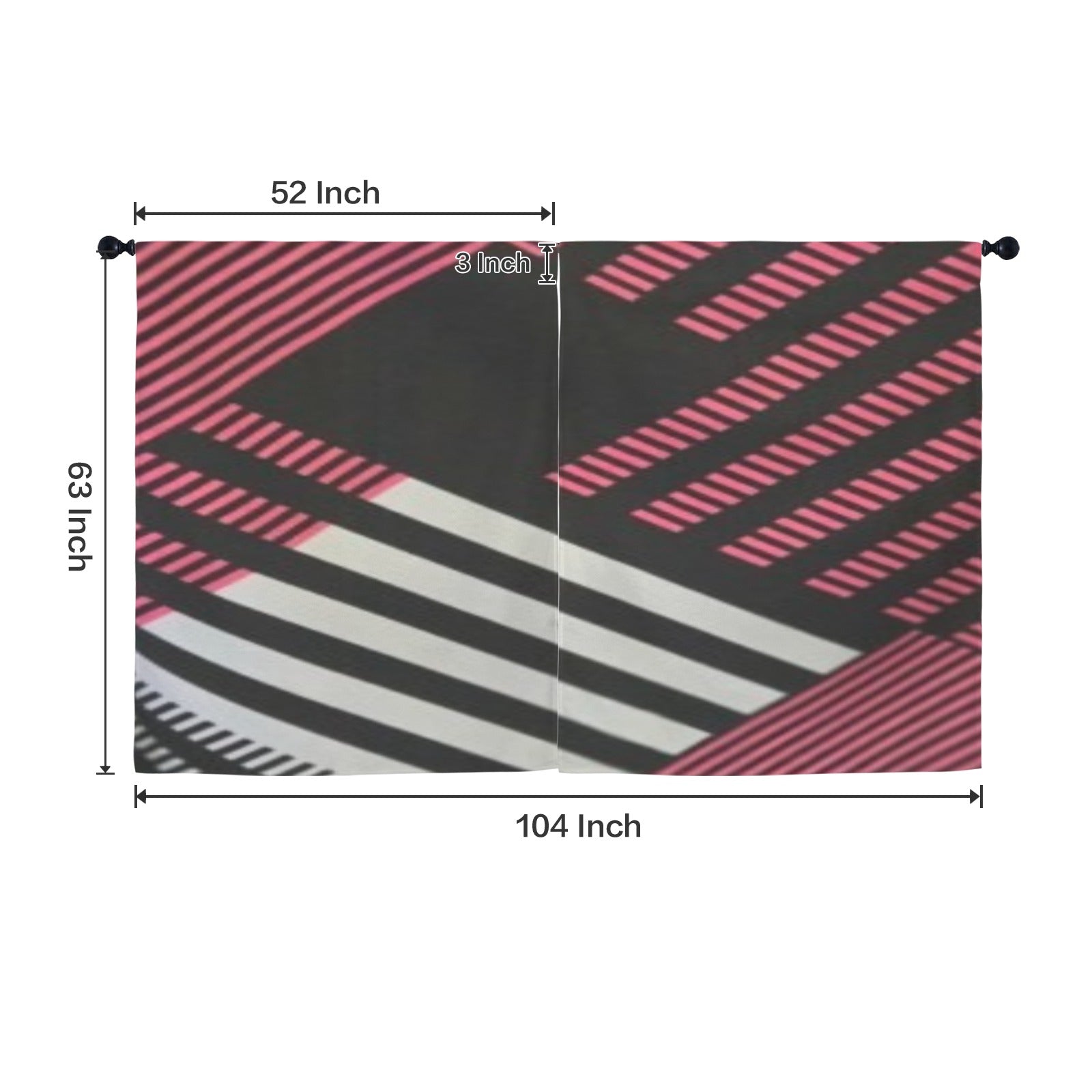 Curtains Window Curtain 52"x63" (2-Piece)