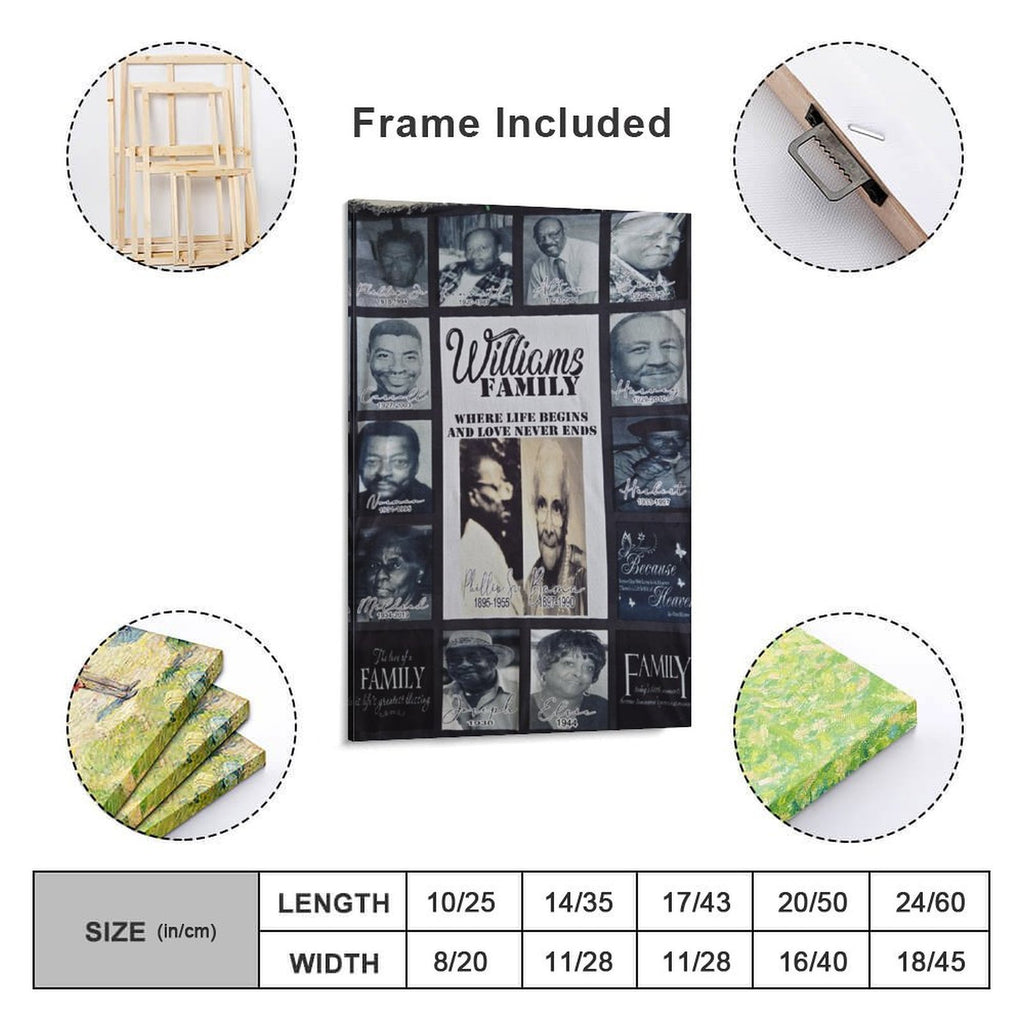 Hanging picture Frame Canvas Print 17"x11" (Vertical)