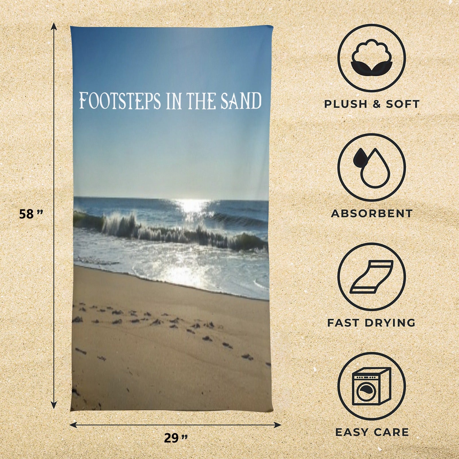 Beach Towel Beach Towel 29"x58