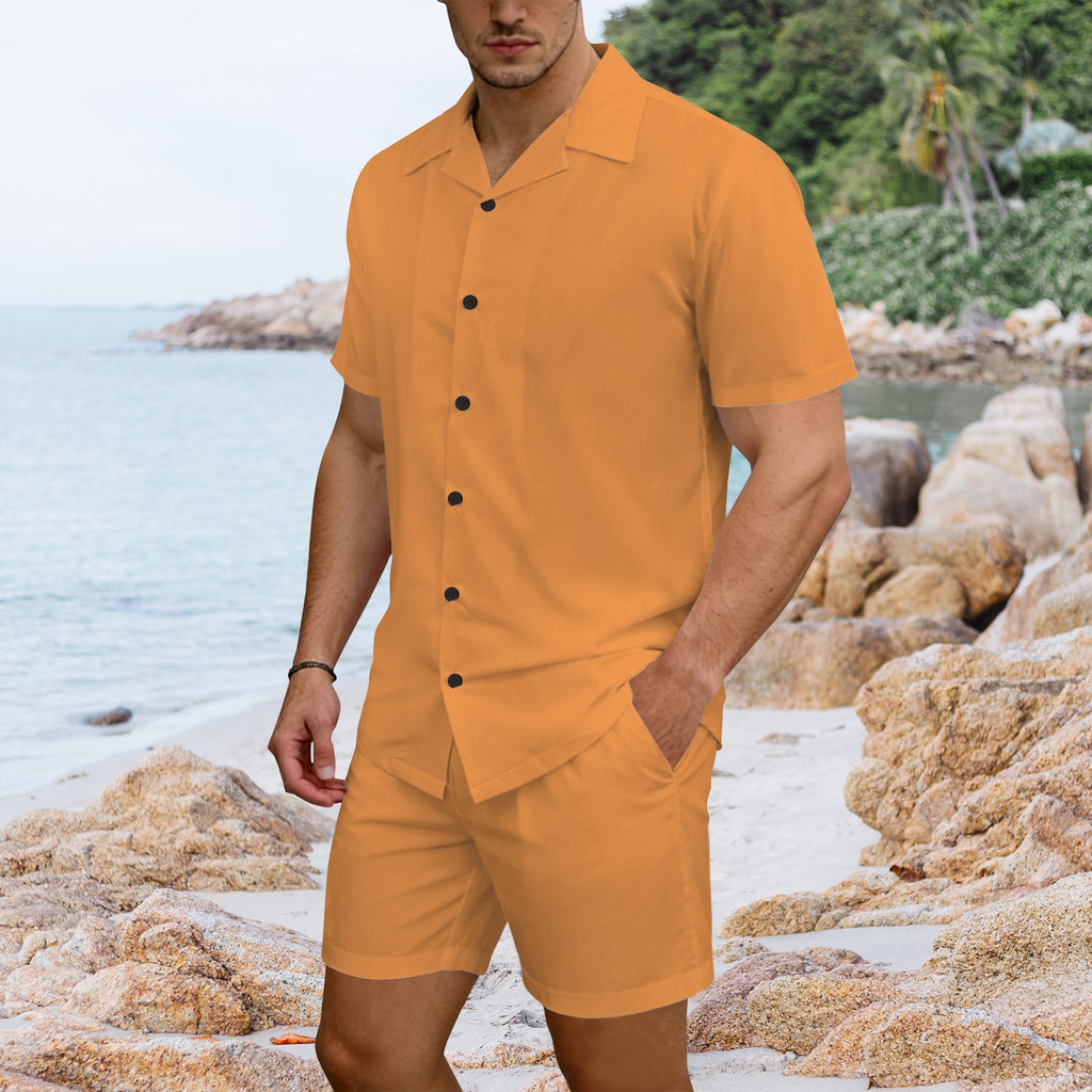 men's shorts set Men's Hawaiian Shirt & Shorts Set