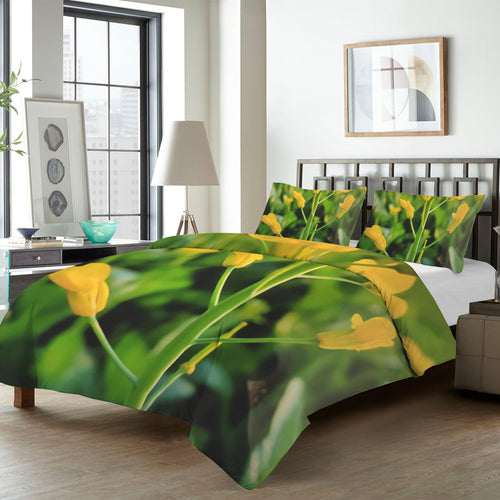 Bedding 4 Pc 4-Piece Bedding Set with Blank Fitted Sheet 82.7x82.7inch