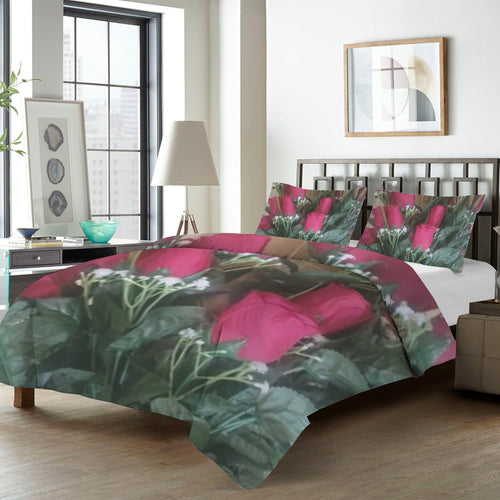 Bedding 4 Pc 4-Piece Bedding Set with Blank Fitted Sheet 82.7x82.7inch