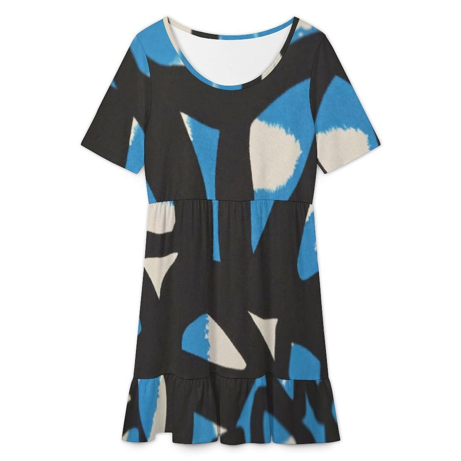 Short sleeved ruffled dress Short Sleeve Ruffle Hem Dress