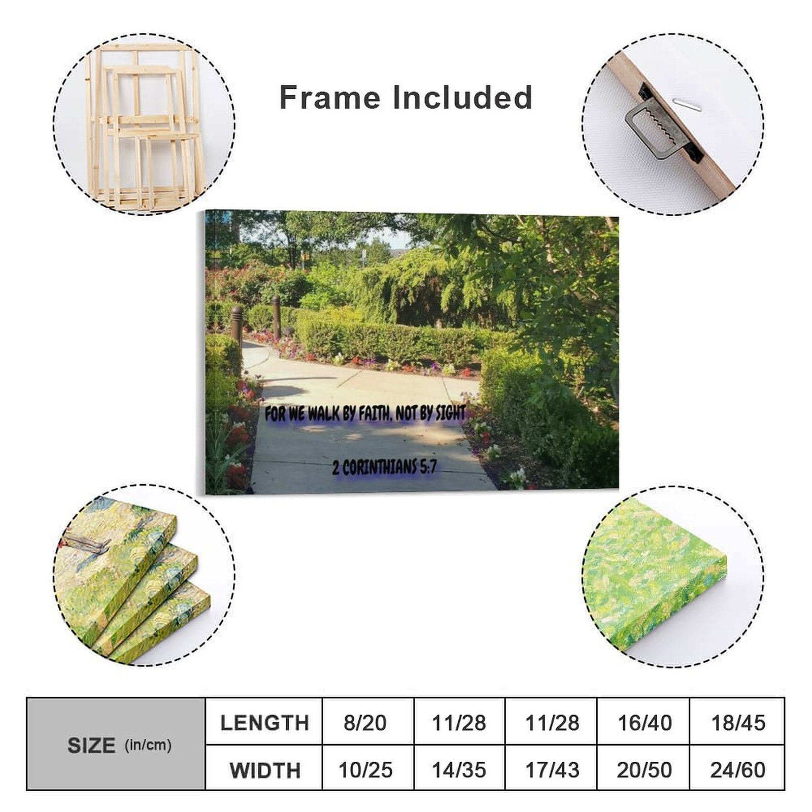 Hanging picture Frame Canvas Print 11"x17" (Horizontal)