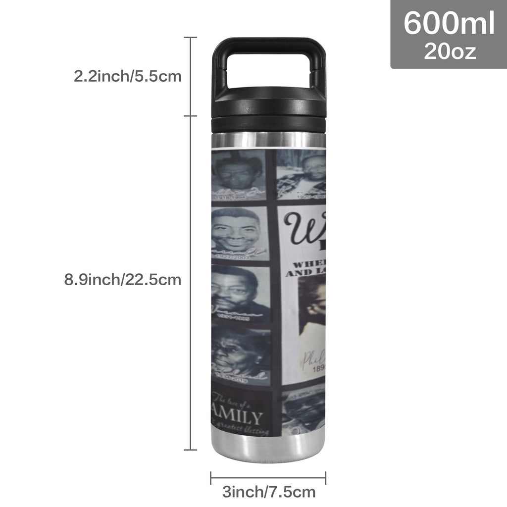 Tumbler 600ml Insulated Water Bottle with Chug Cap