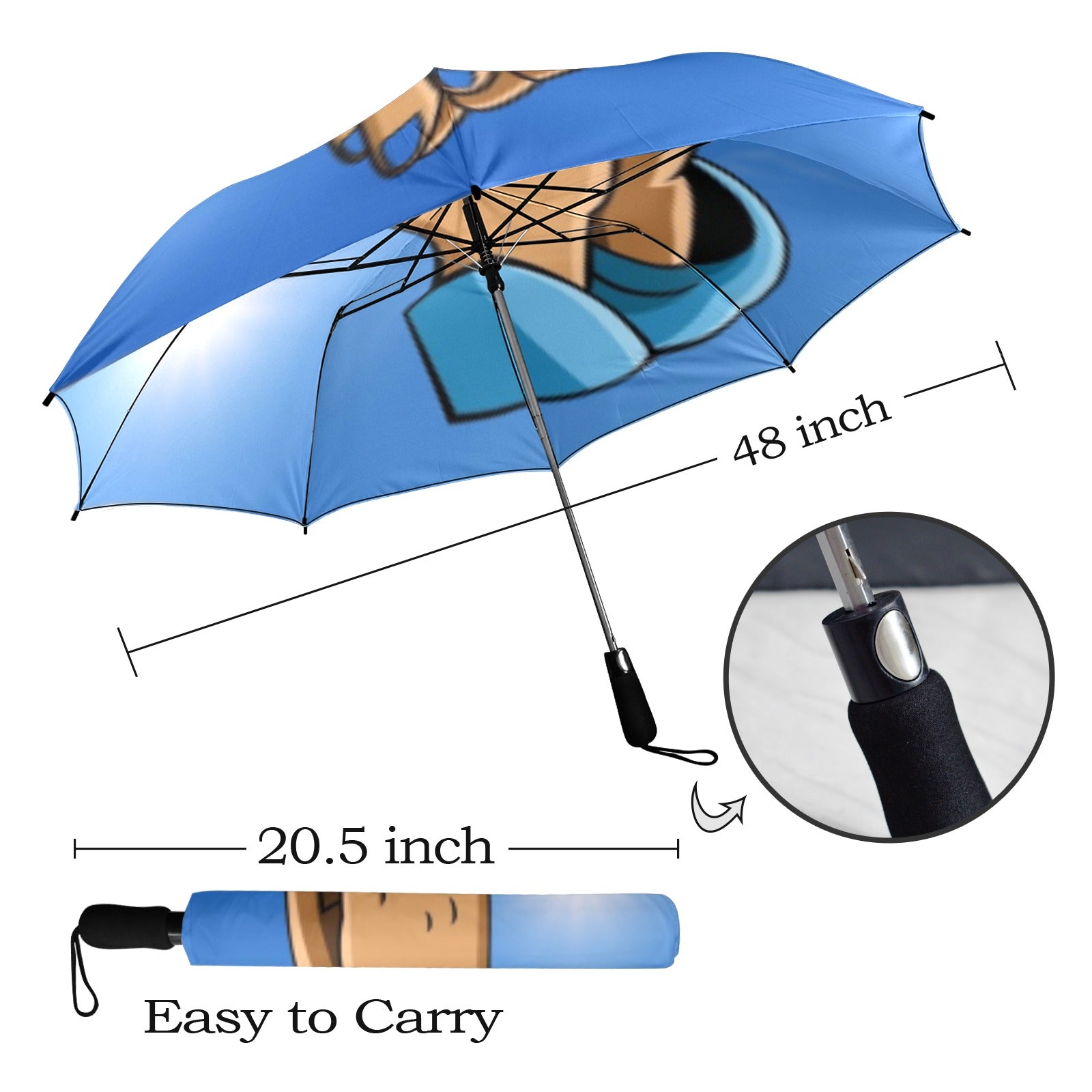 Umbrella Semi-Automatic Foldable Umbrella (Model U12)