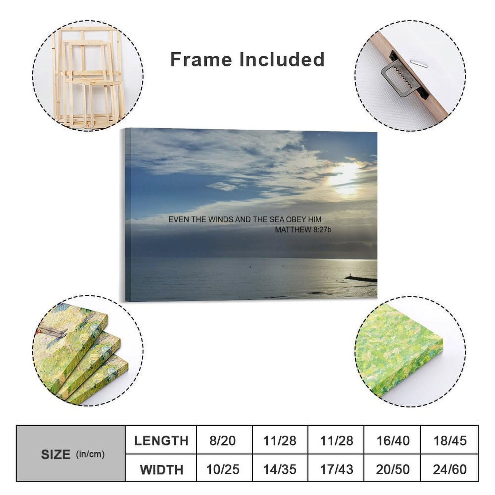 Hanging picture Frame Canvas Print 11"x17" (Horizontal)