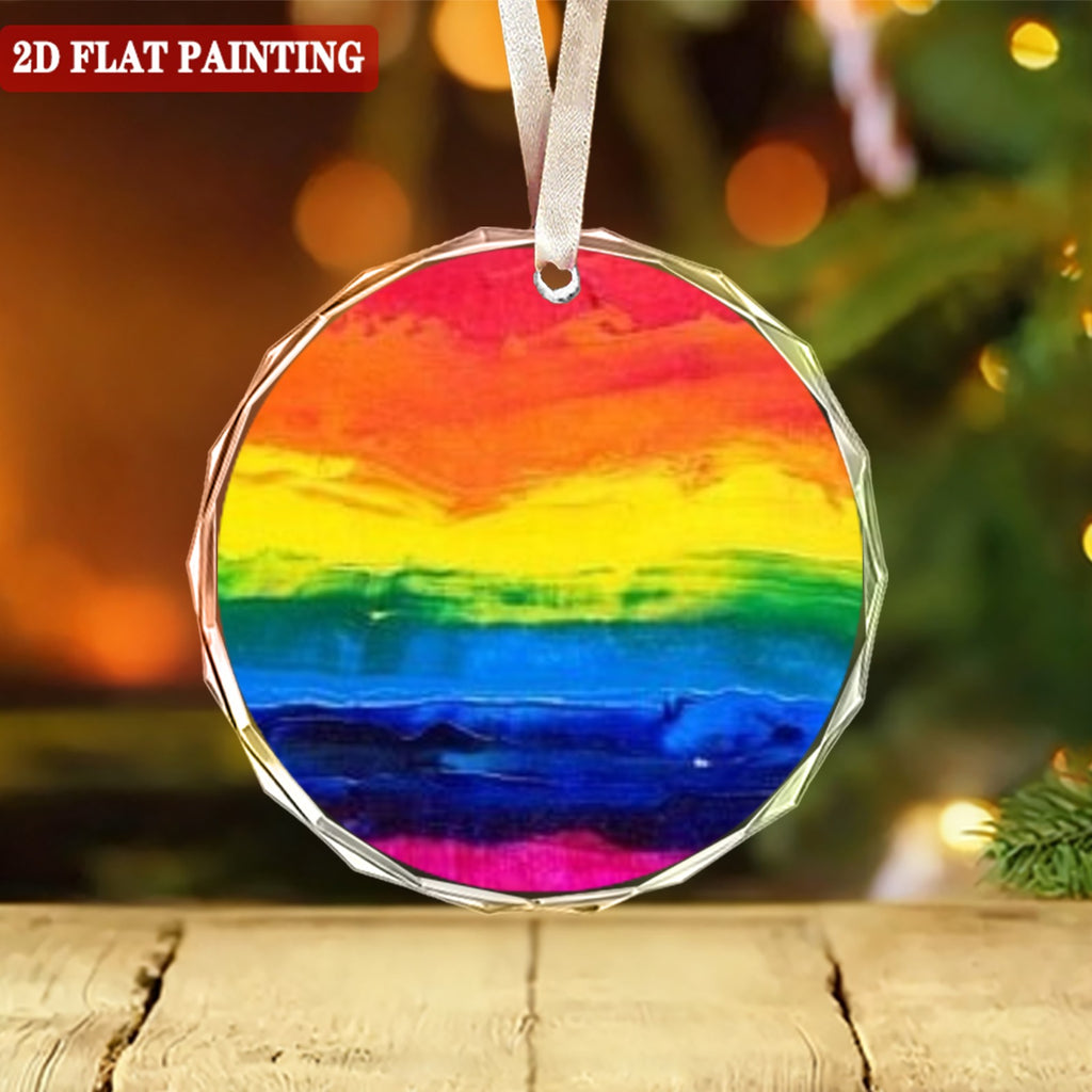 8 cm Round Crystal Glass Ornament