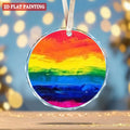 8 cm Round Crystal Glass Ornament