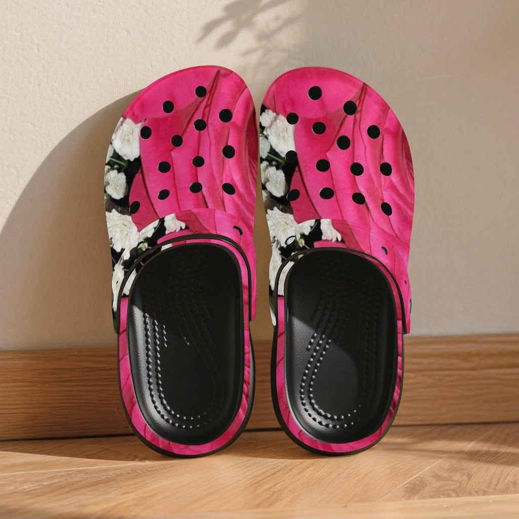 Clogs High-heeled perforated shoes Women's High-heeled Clogs
