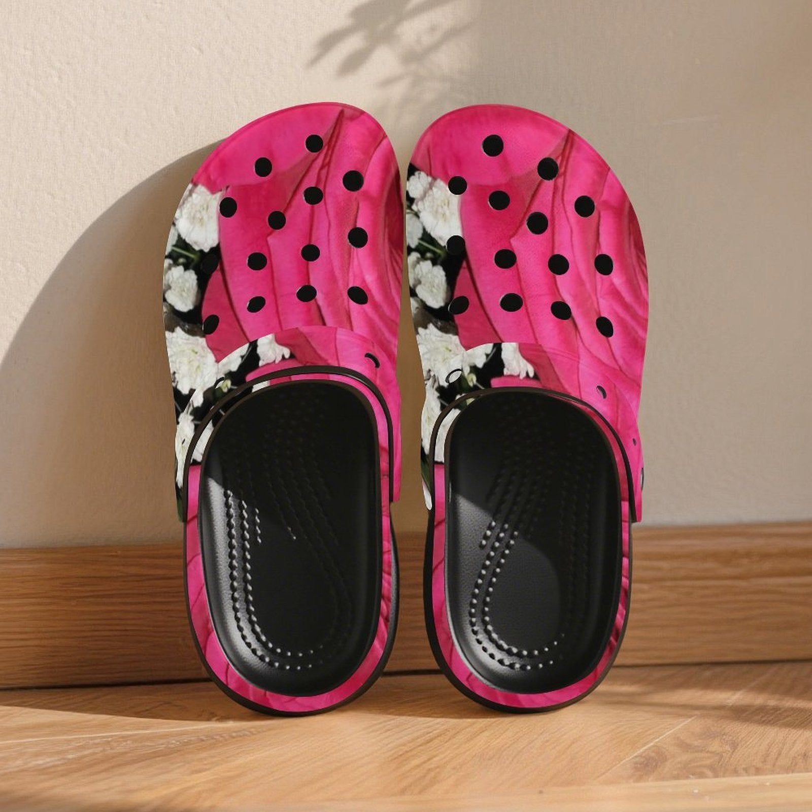 Clogs High-heeled perforated shoes Women's High-heeled Clogs