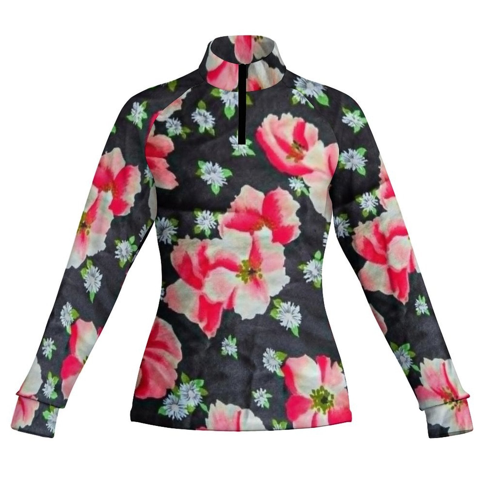 Women's Long sleeve Tight fitting quick drying clothes Women's Long Sleeve 1/4 Zip Quick Dry Shirt