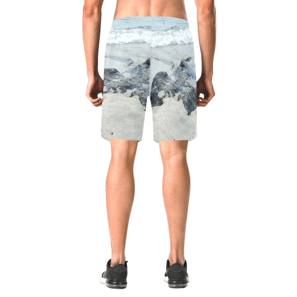 Beach Shorts Men's All Over Print Elastic Beach Shorts (Model L20)