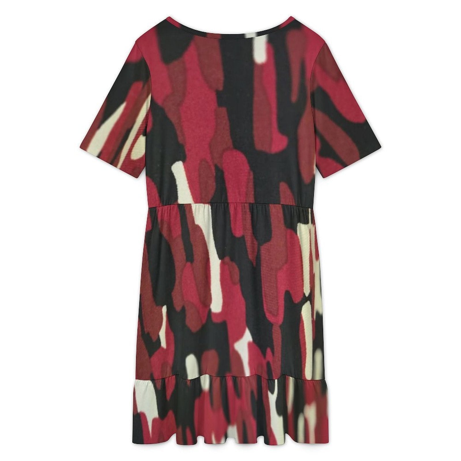 Short sleeved ruffled dress Short Sleeve Ruffle Hem Dress