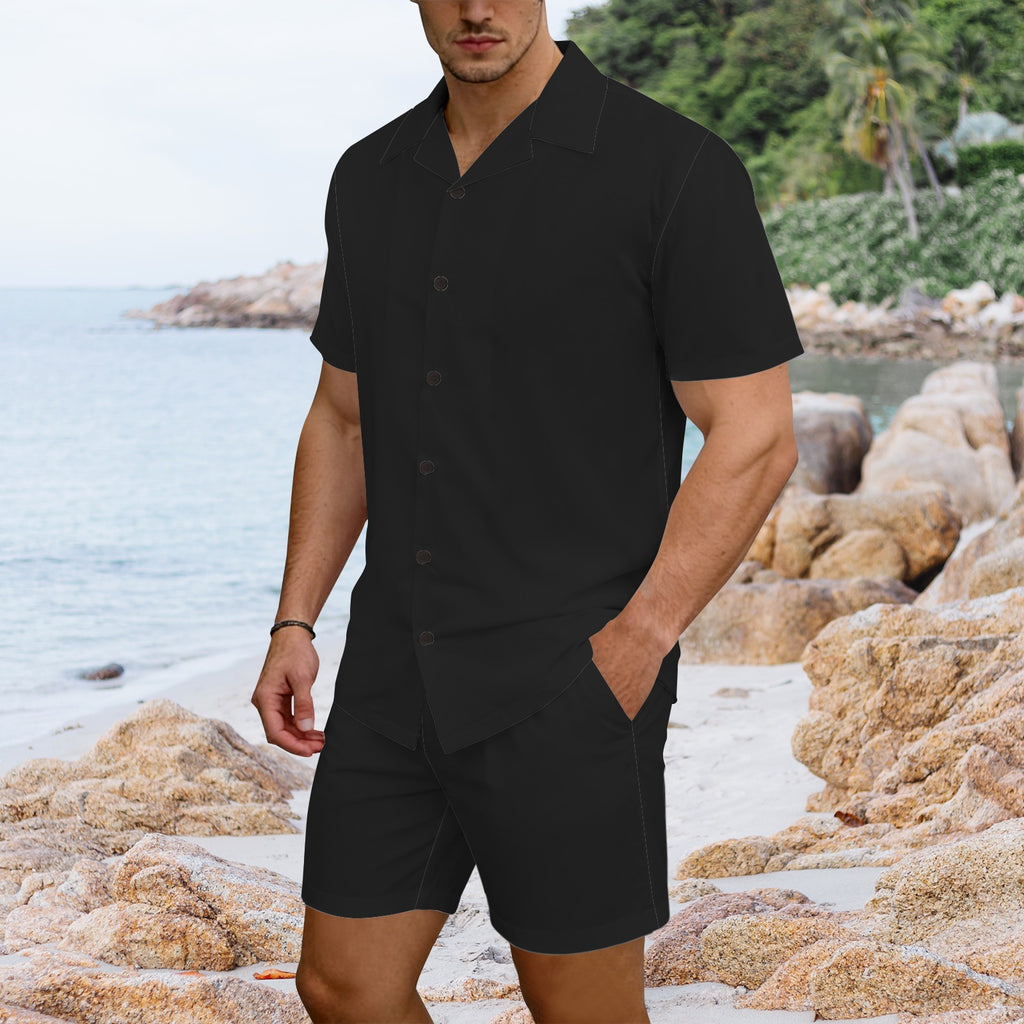 men's shorts set Men's Hawaiian Shirt & Shorts Set