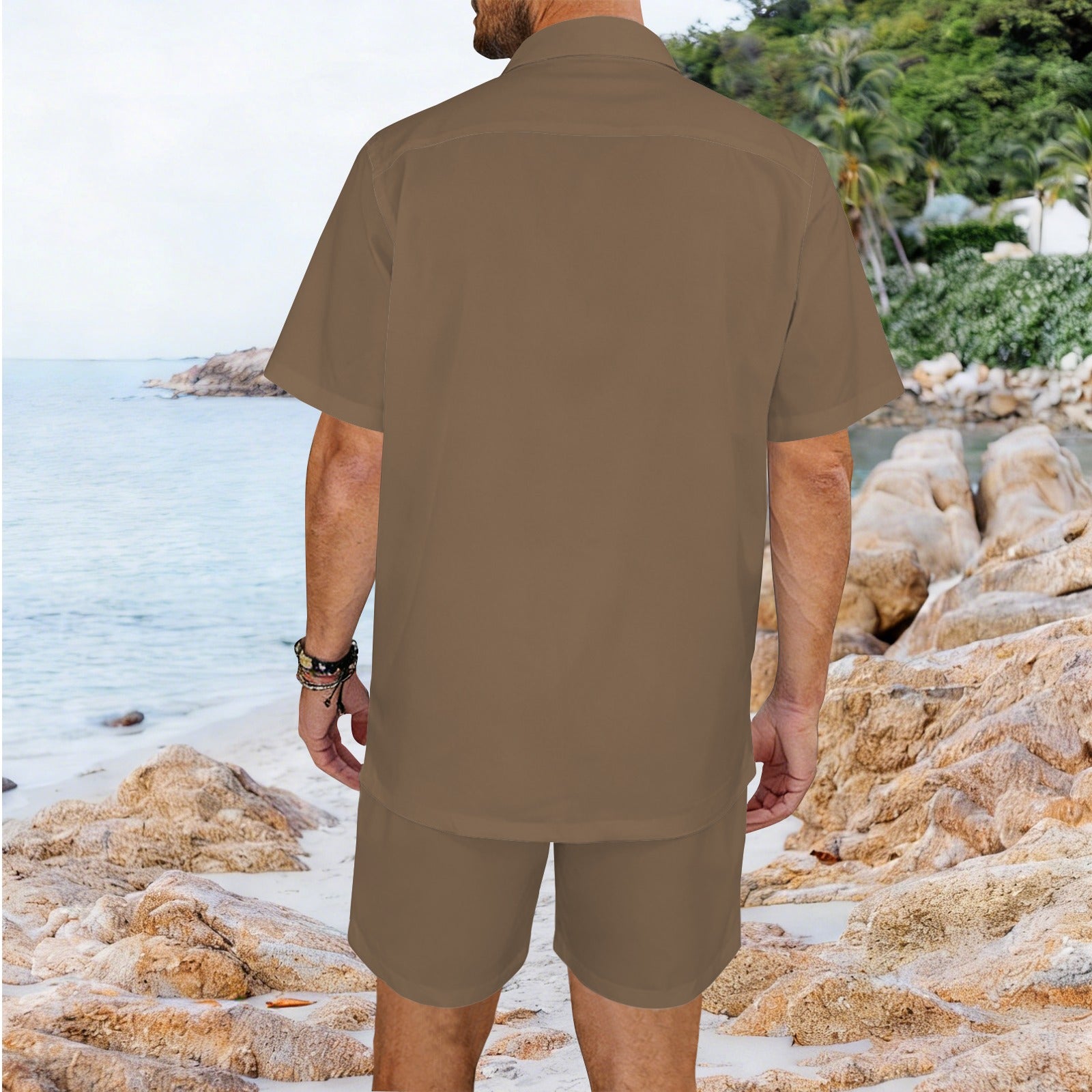 men's shorts set Men's Hawaiian Shirt & Shorts Set
