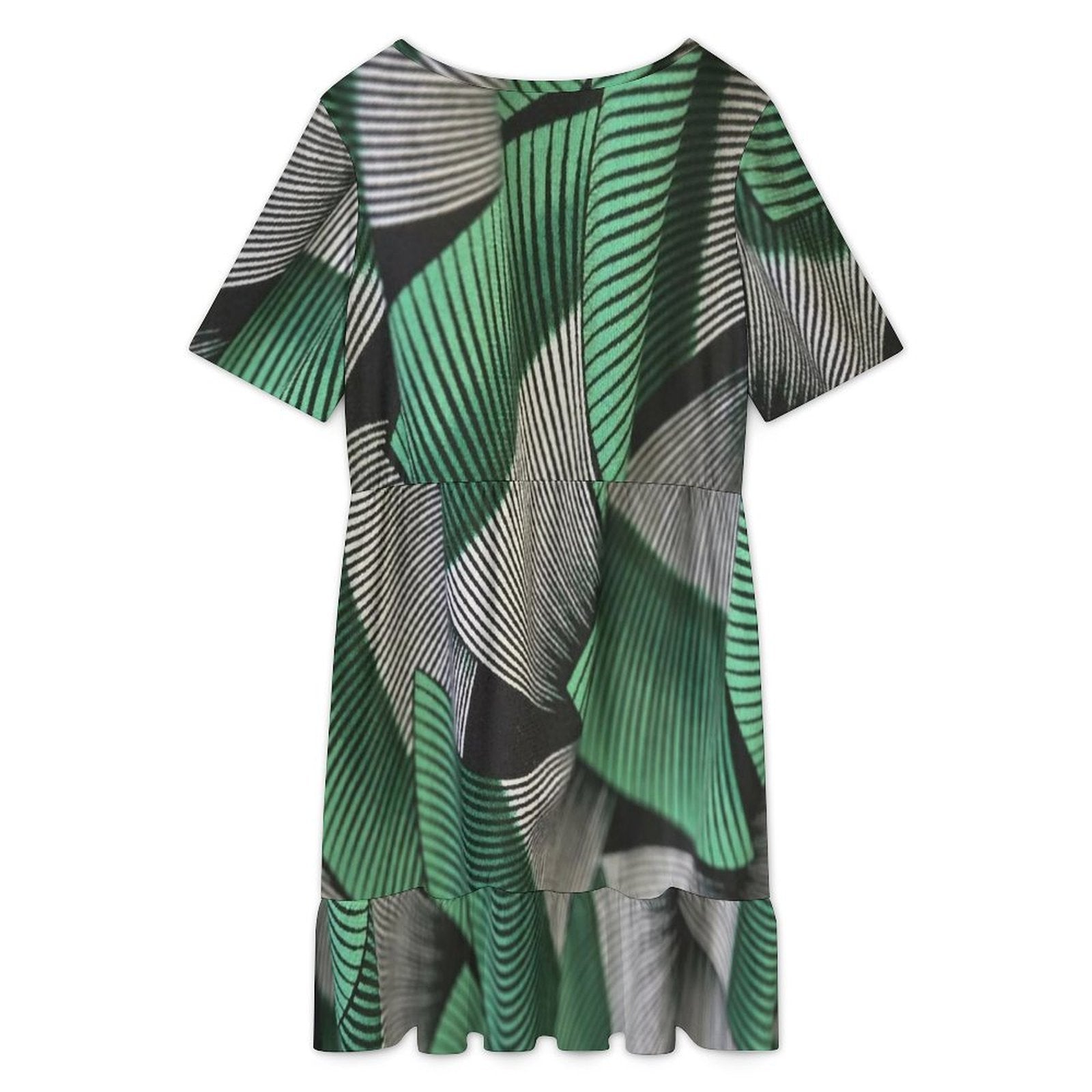 Short sleeved ruffled dress Short Sleeve Ruffle Hem Dress