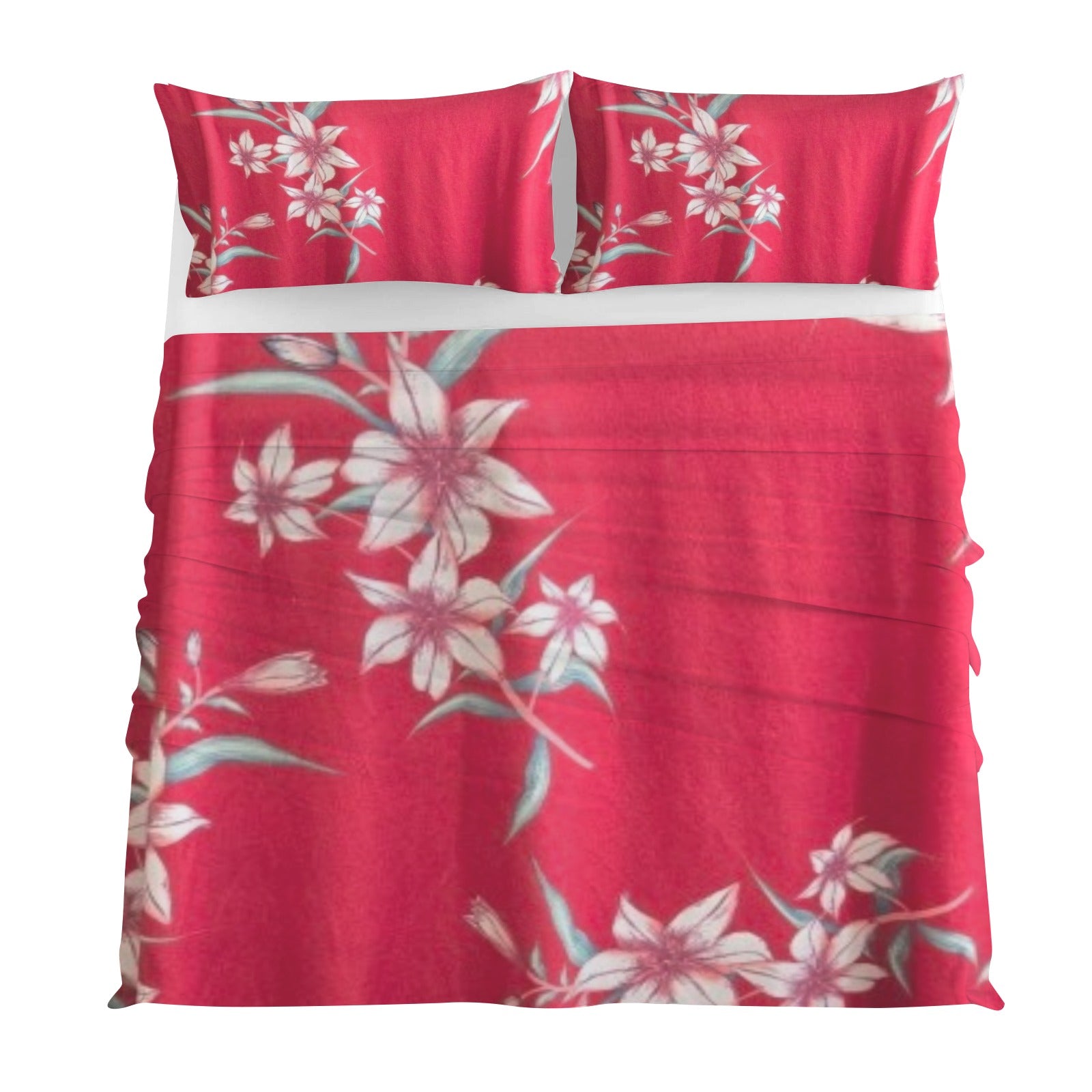 Bedding 4 Pc 4-Piece Bedding Set with Blank Fitted Sheet 82.7x82.7inch