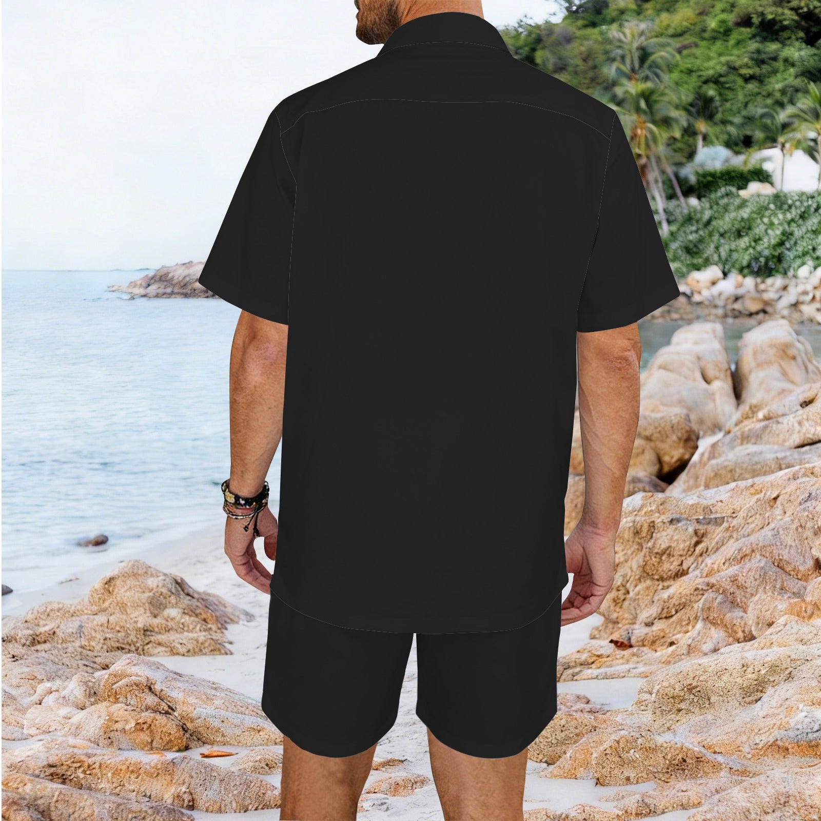men's shorts set Men's Hawaiian Shirt & Shorts Set