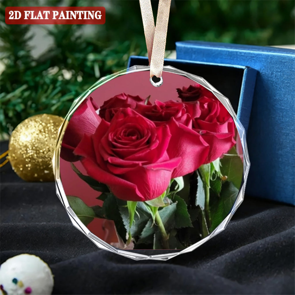8 cm Round Crystal Glass Ornament