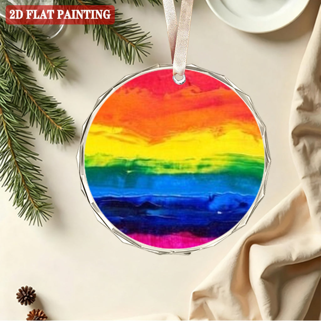 8 cm Round Crystal Glass Ornament