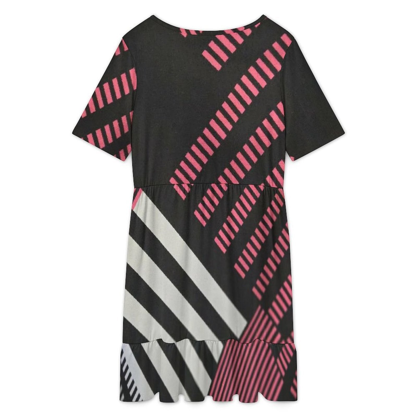 Short sleeved ruffled dress Short Sleeve Ruffle Hem Dress
