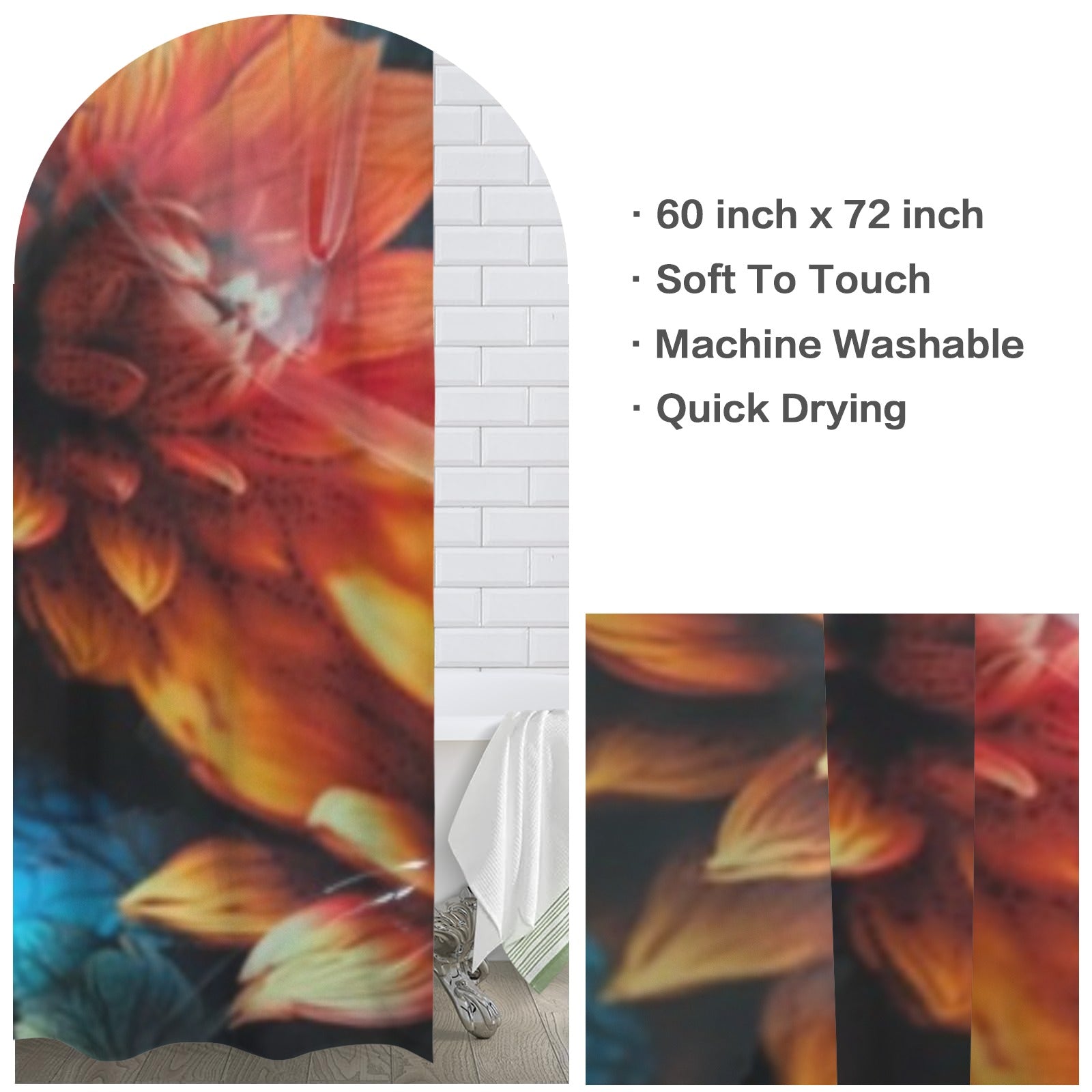 Shower Curtain Shower Curtain 60"x72"