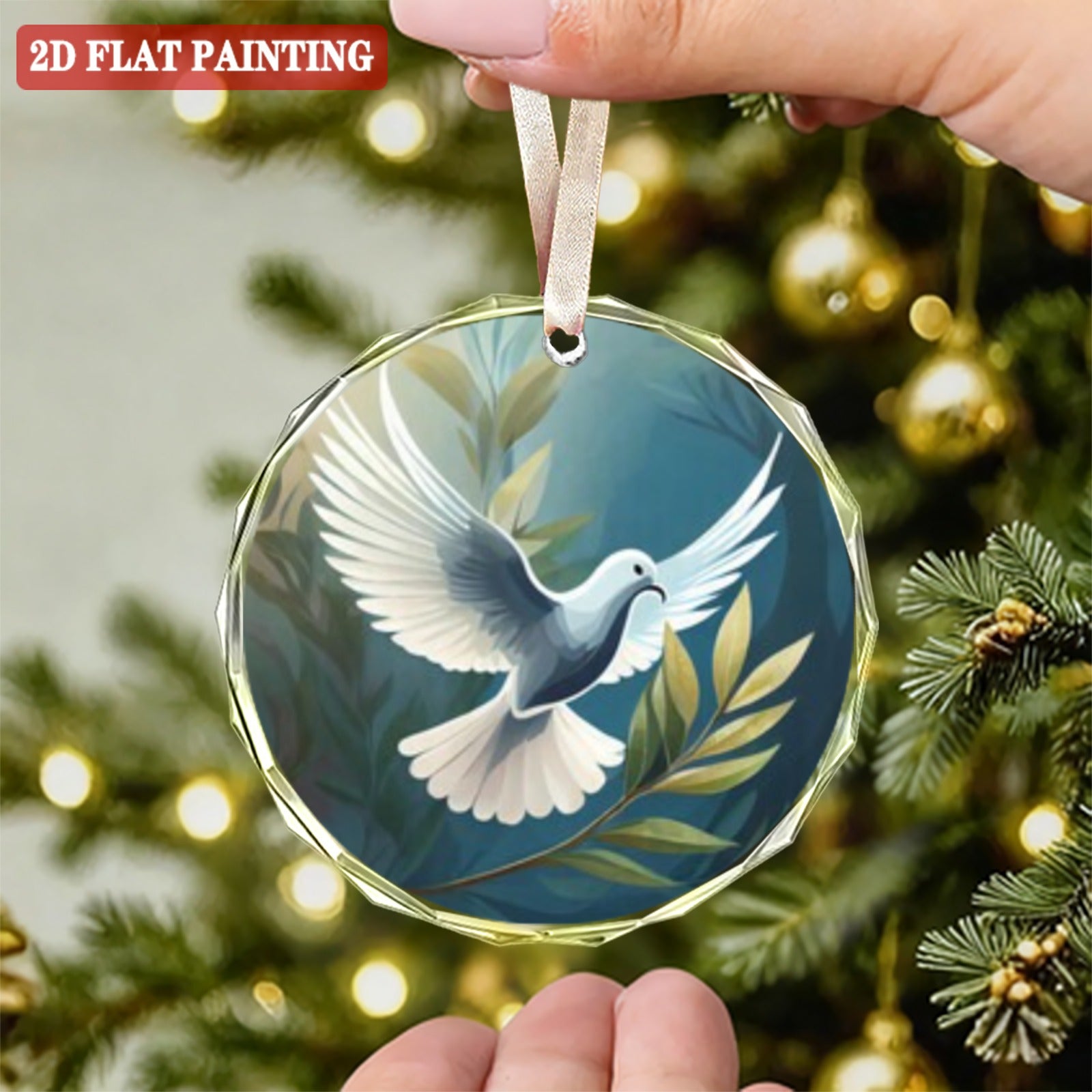 8 cm Round Crystal Glass Ornament