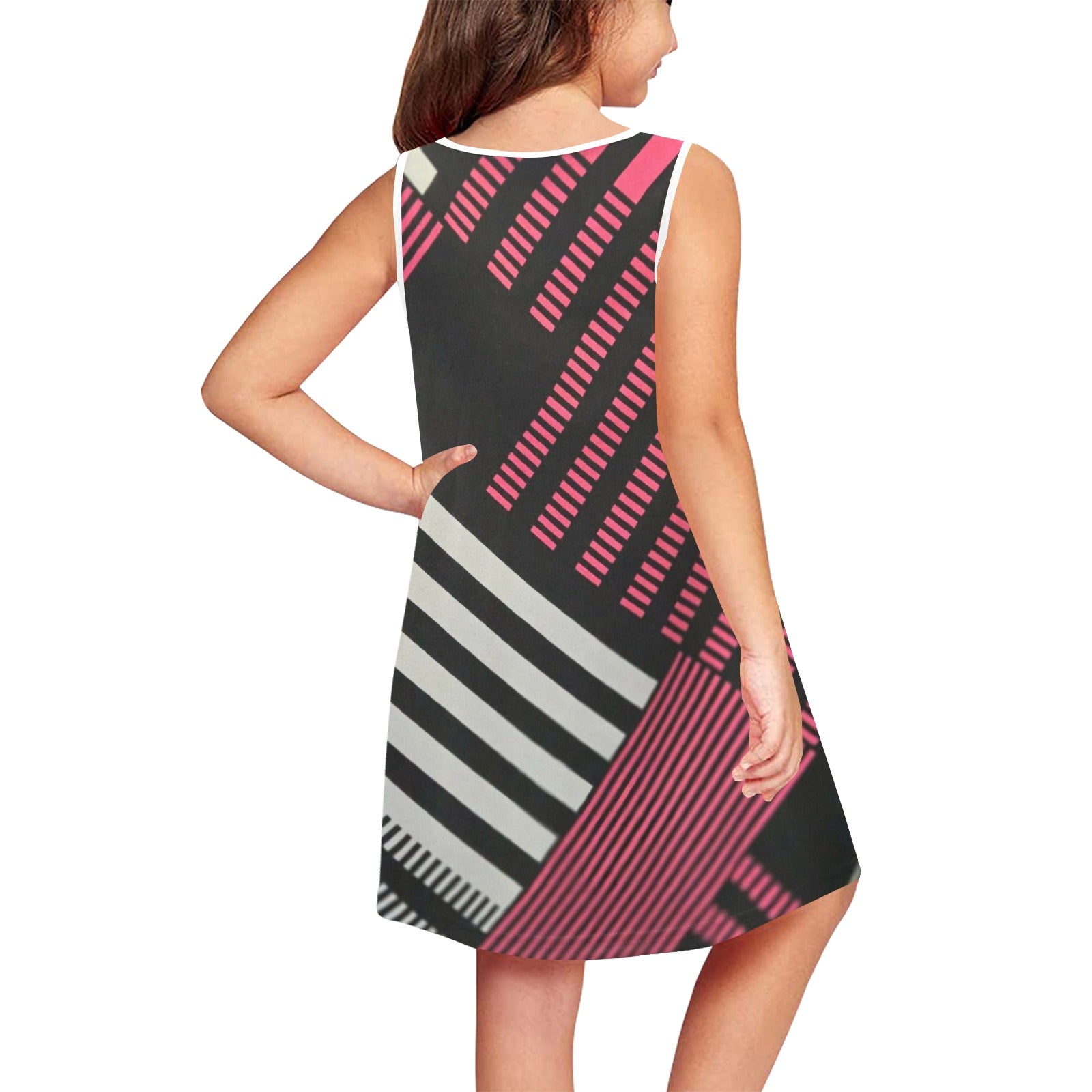 Girls Dress Girls' Sleeveless Dress (Model D58)