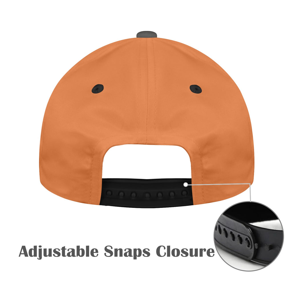 Hat orange floral snapback