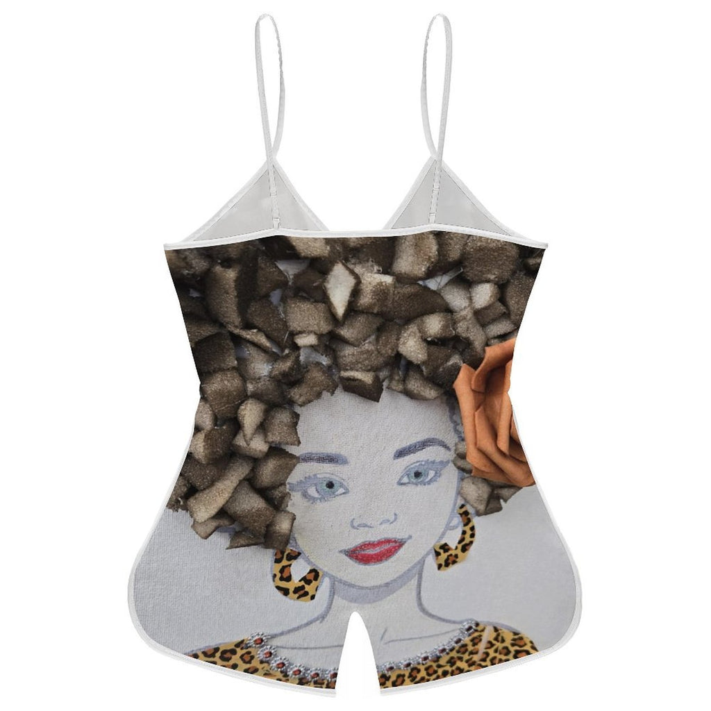 Women's Strap Shorts Romper