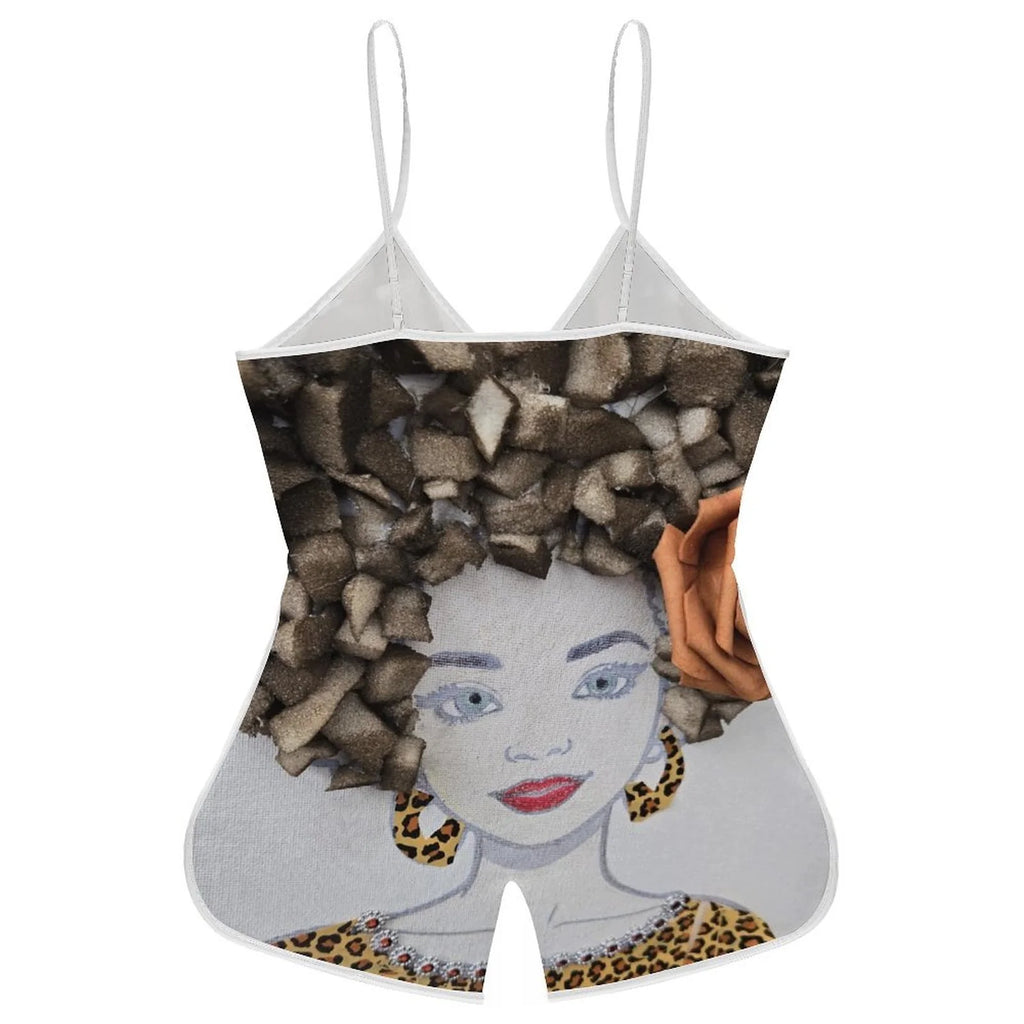 Women's Strap Shorts Romper