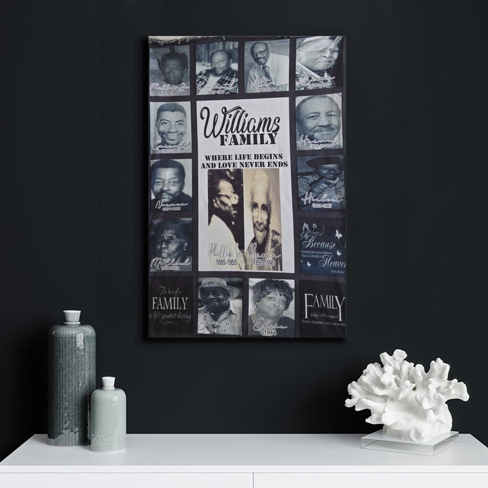 Hanging picture Frame Canvas Print 17"x11" (Vertical)