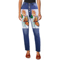 Jeans Women Women's Jeans (Front Printing) (Model L75)