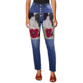 Jeans Women Women's Jeans (Front Printing) (Model L75)