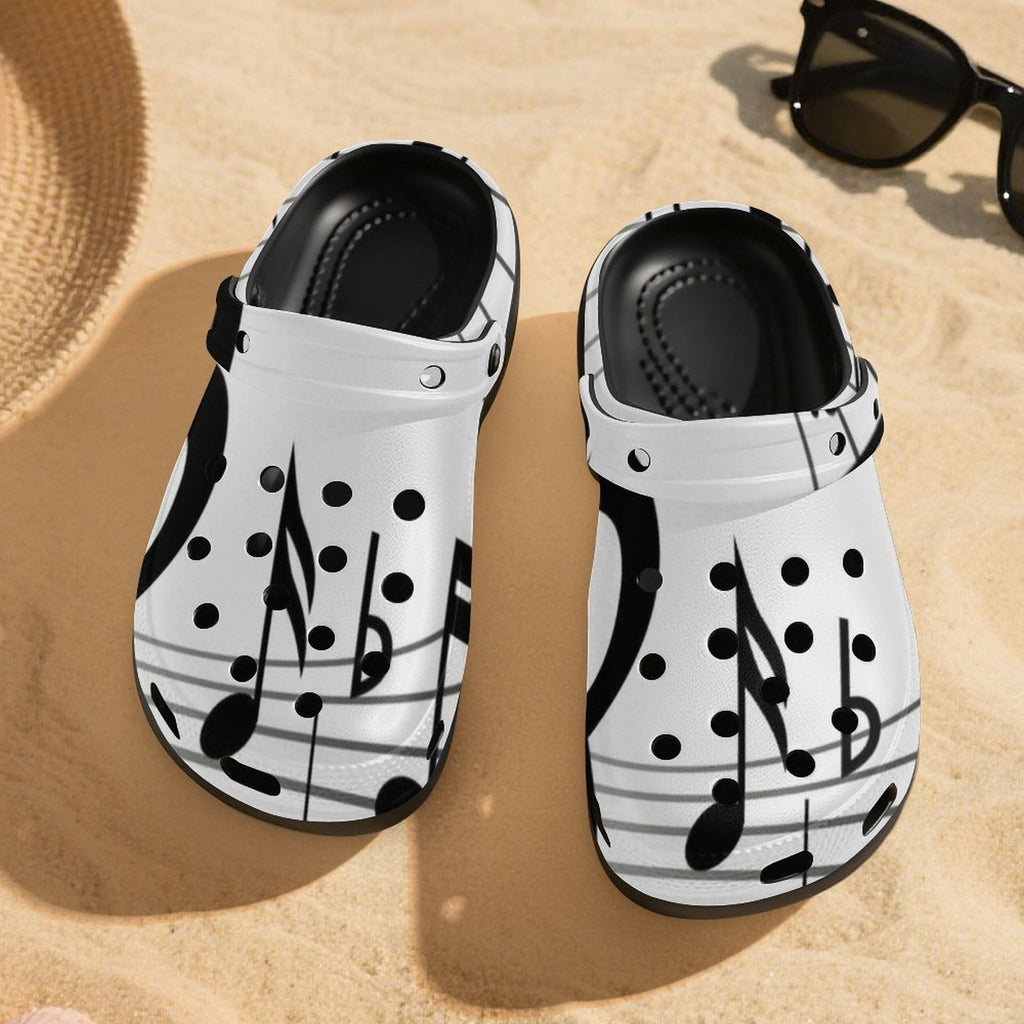 Clogs High-heeled perforated shoes Women's High-heeled Clogs