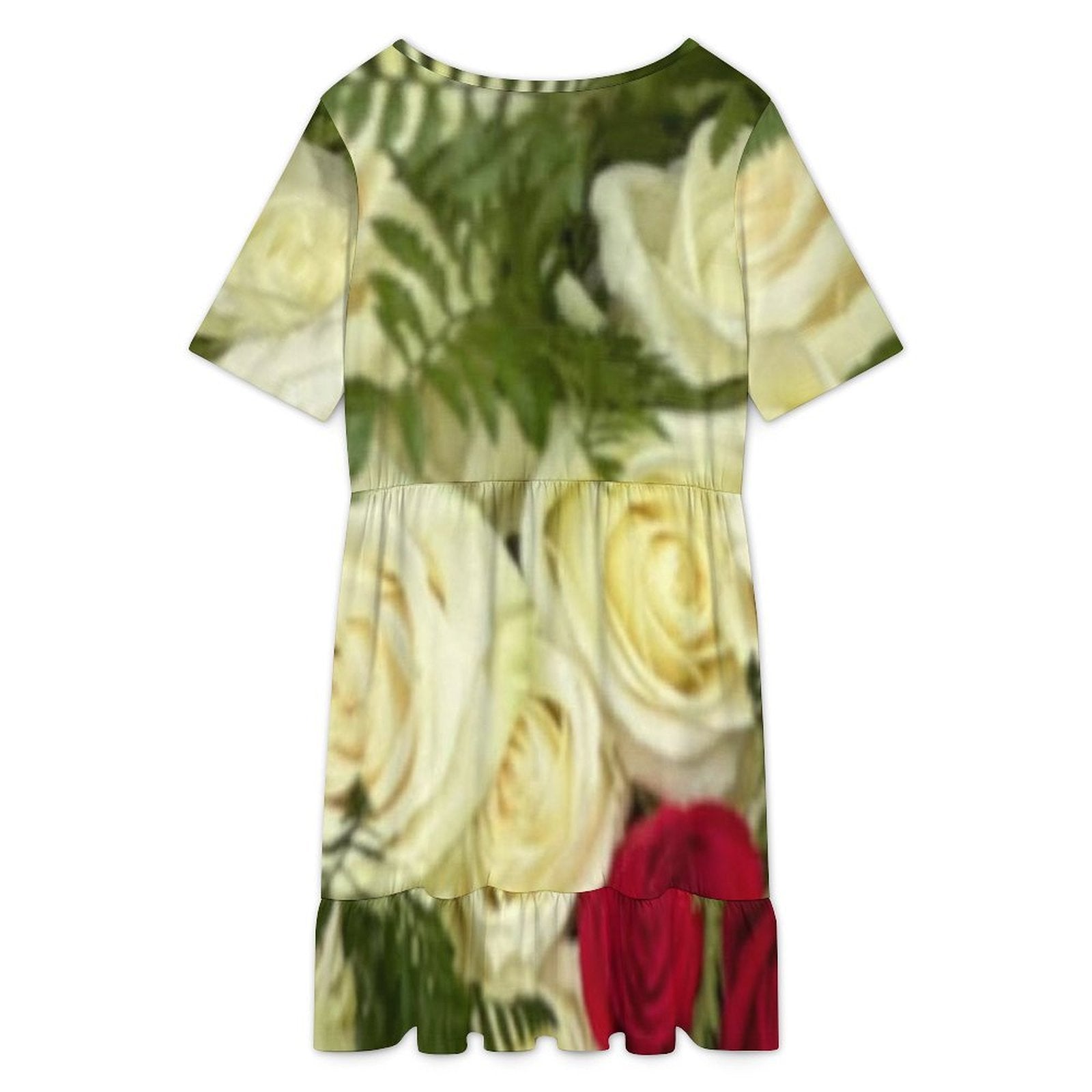 Short sleeved ruffled dress Short Sleeve Ruffle Hem Dress
