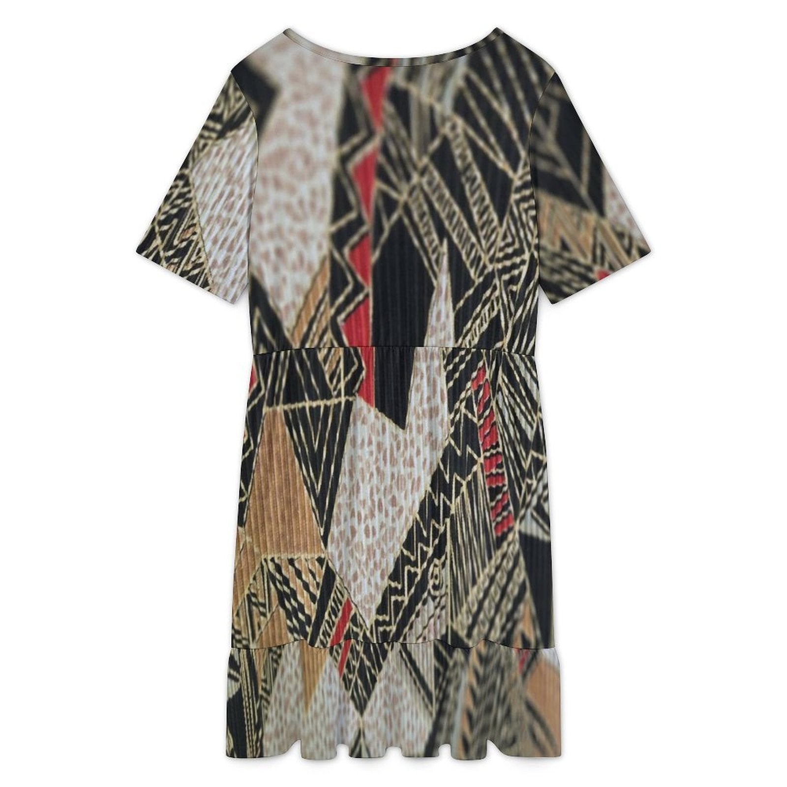 Short sleeved ruffled dress Short Sleeve Ruffle Hem Dress