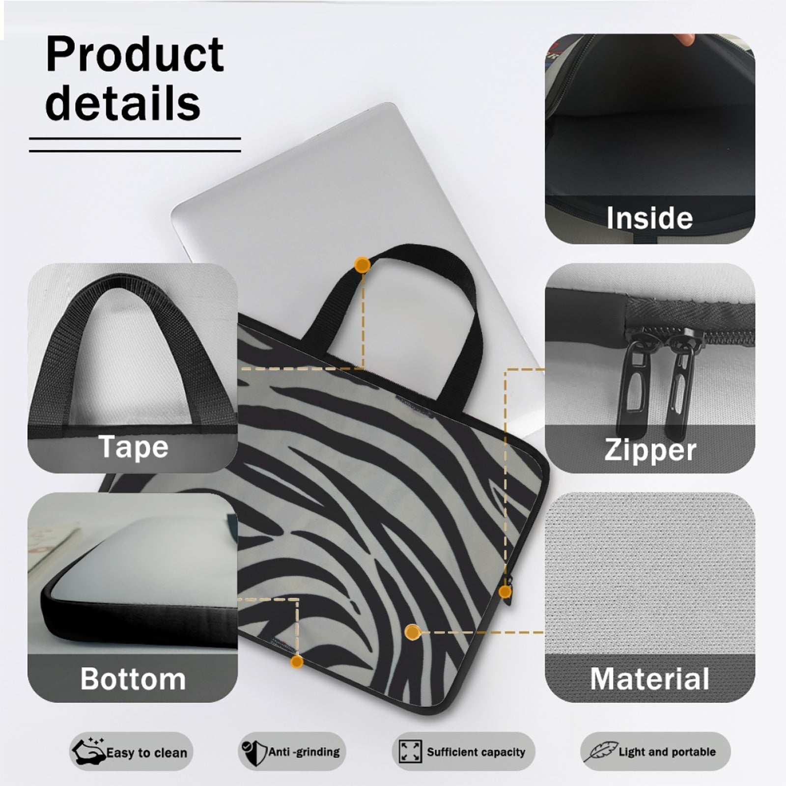 Laptop Bag W/Handles 12" Laptop Bag with Handle (12-Inch)
