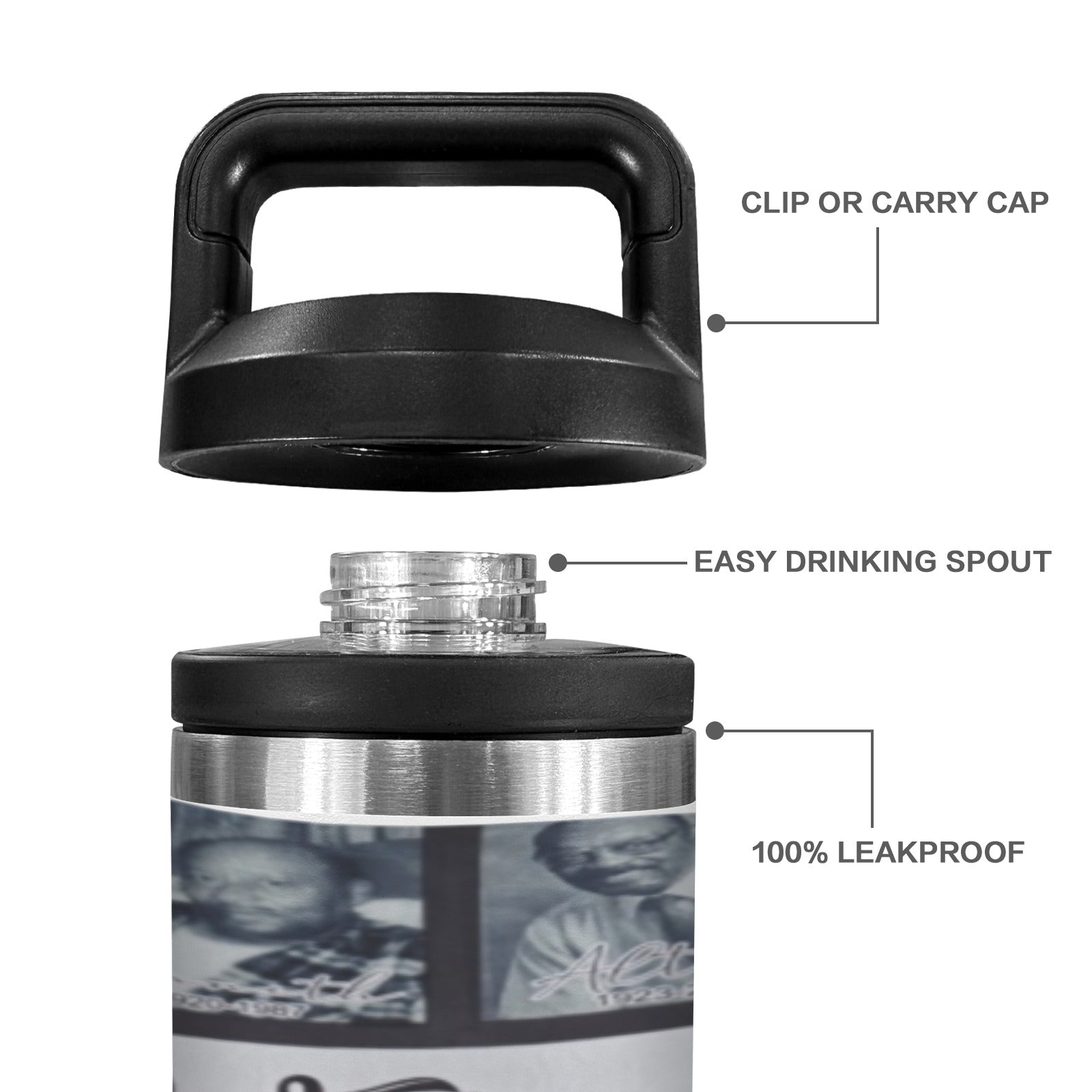 Tumbler 600ml Insulated Water Bottle with Chug Cap
