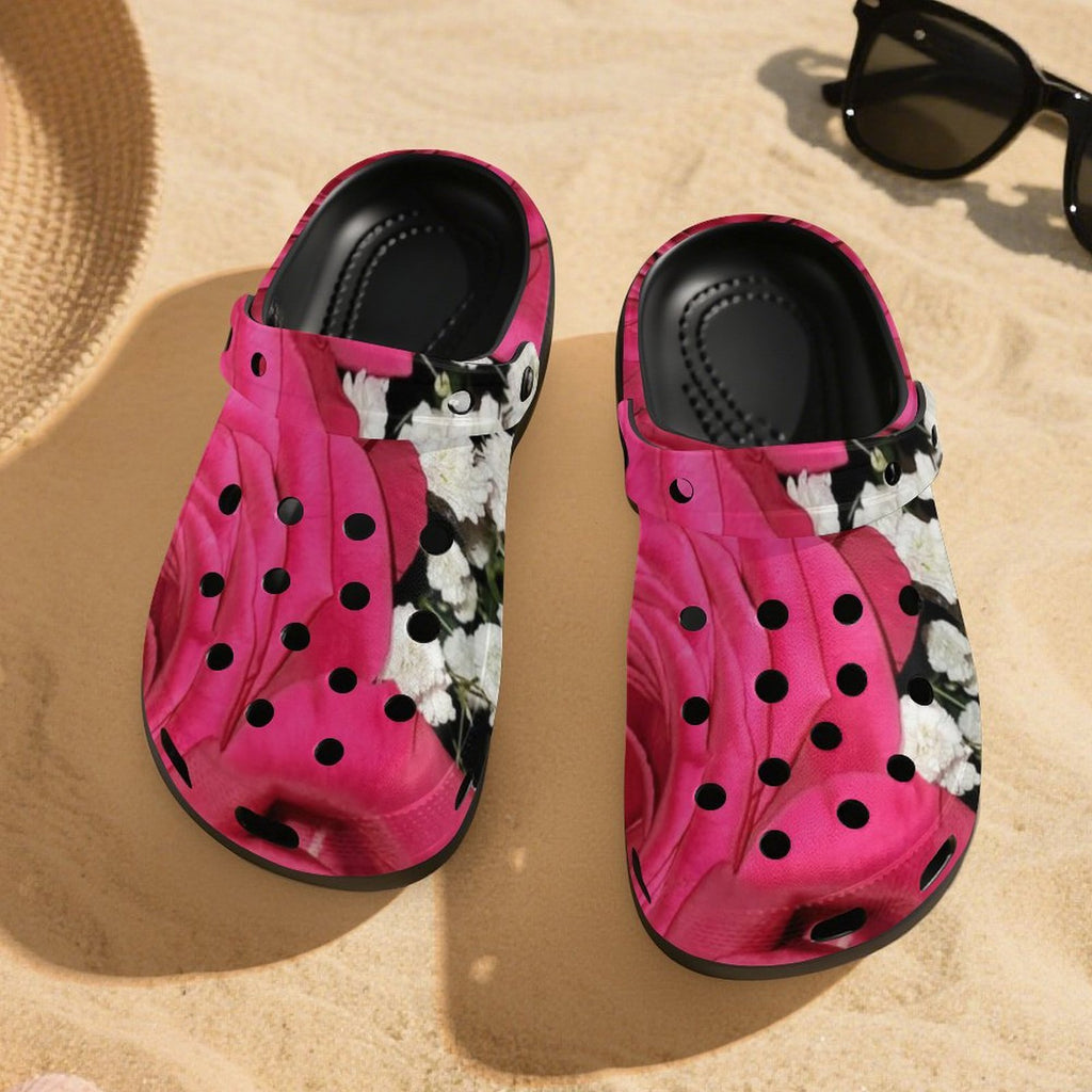 Clogs High-heeled perforated shoes Women's High-heeled Clogs