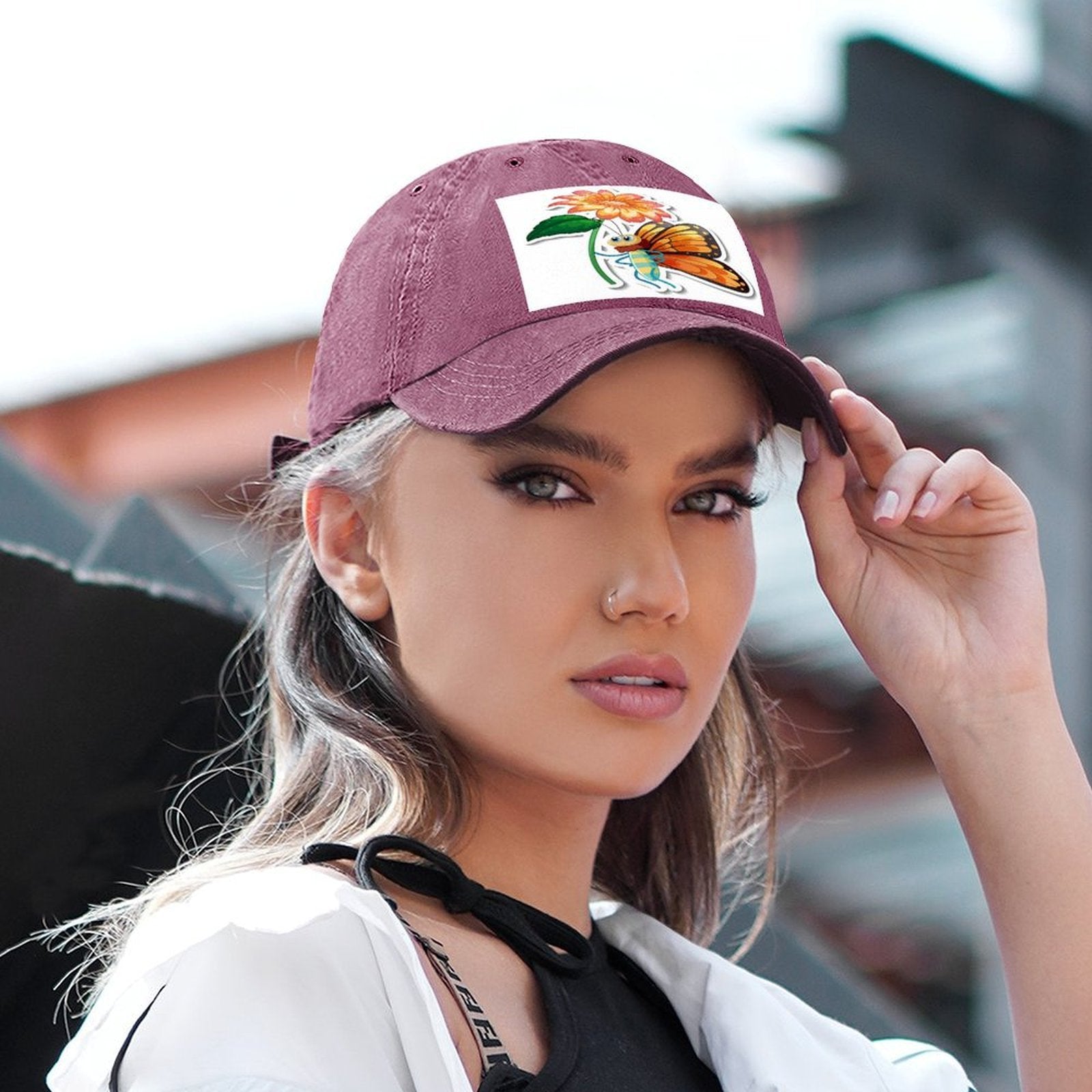 Hat casquette Curved Denim Trucker