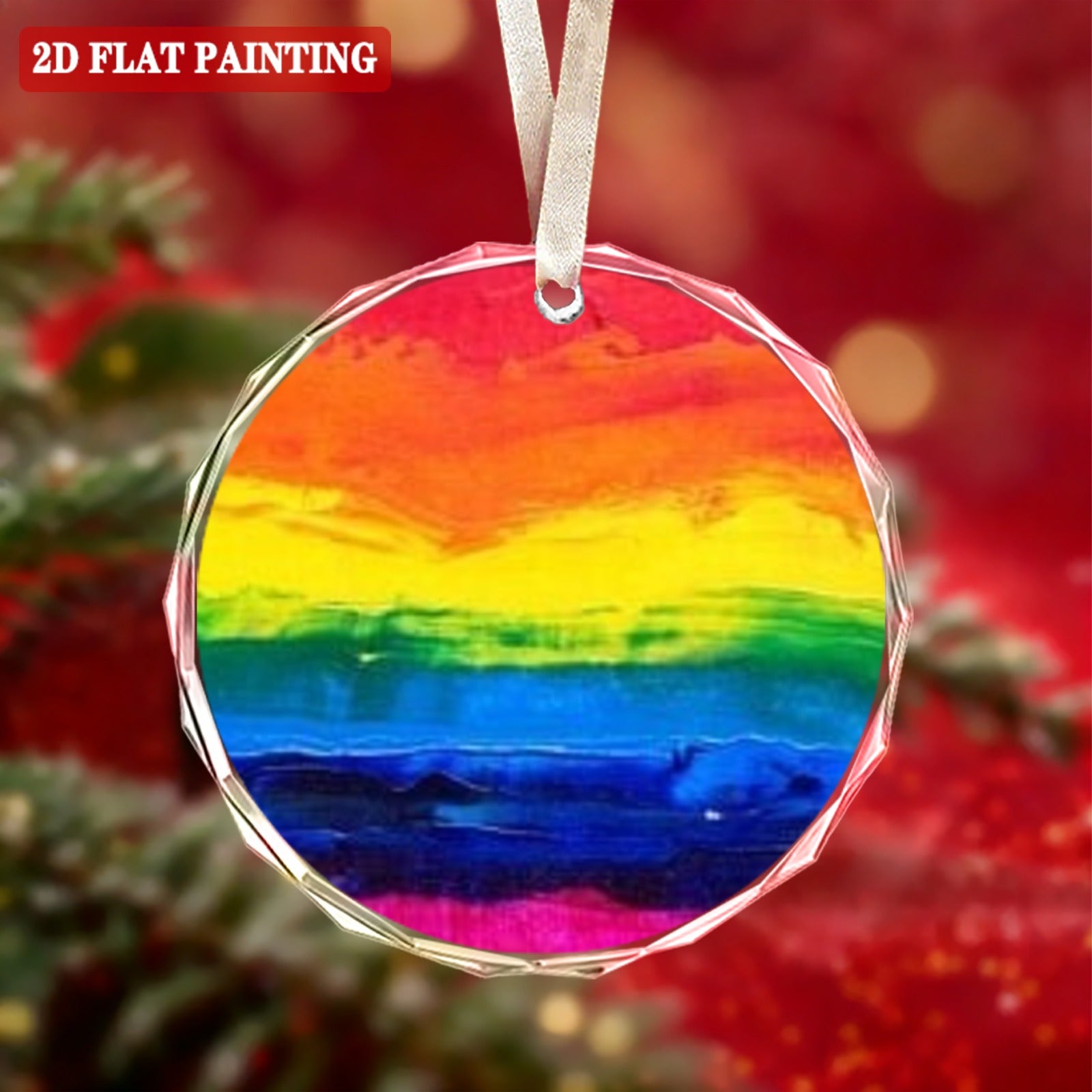 8 cm Round Crystal Glass Ornament