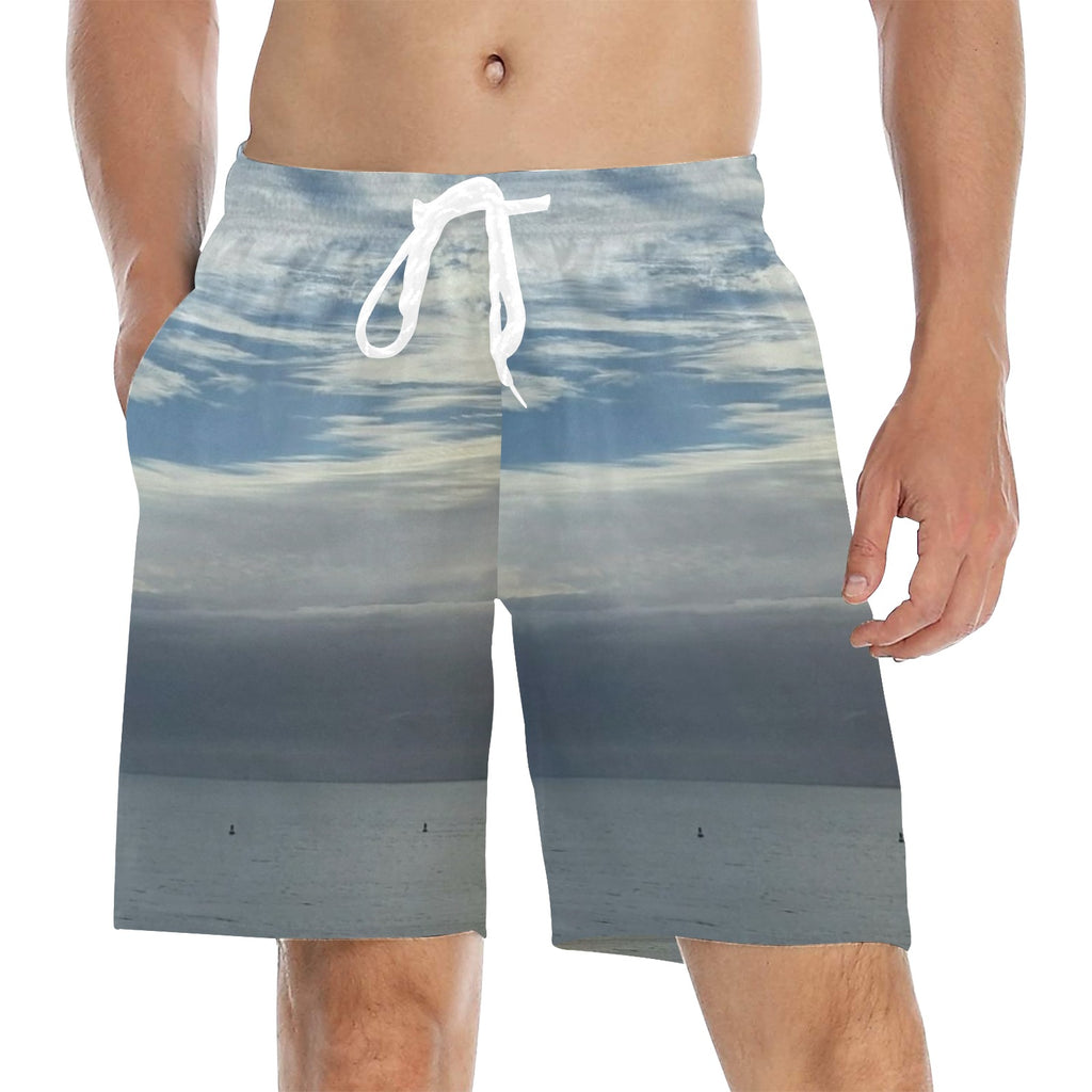 Men's Beach Shorts Men's Mid-Length Beach Shorts (Model L51)