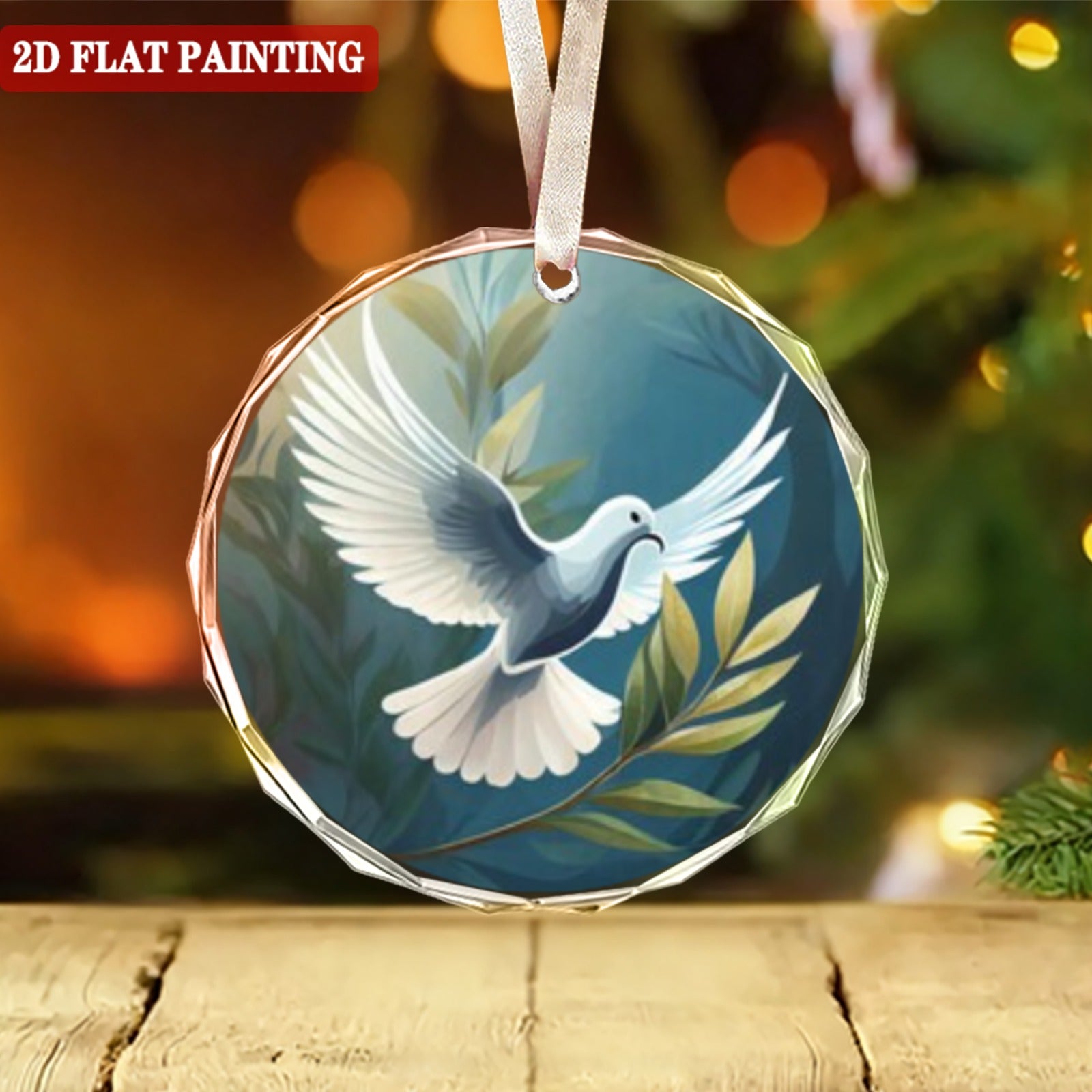 8 cm Round Crystal Glass Ornament