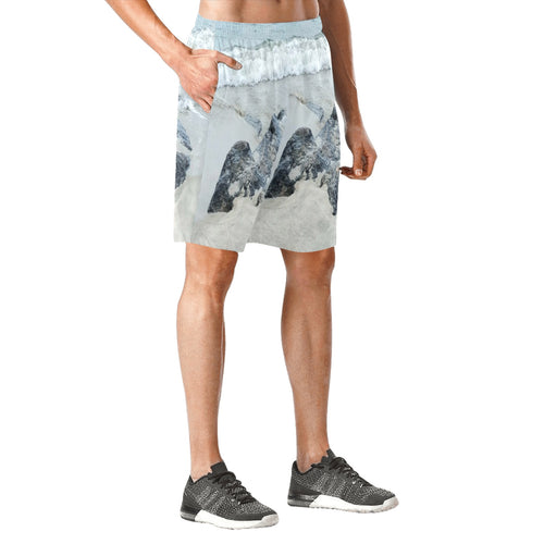 Beach Shorts Men's All Over Print Elastic Beach Shorts (Model L20)
