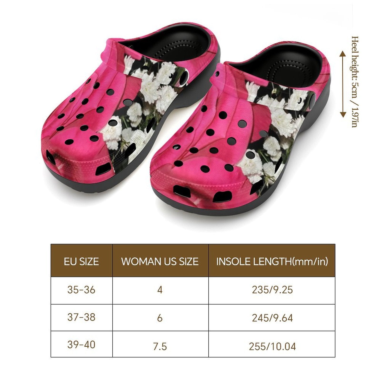 Clogs High-heeled perforated shoes Women's High-heeled Clogs