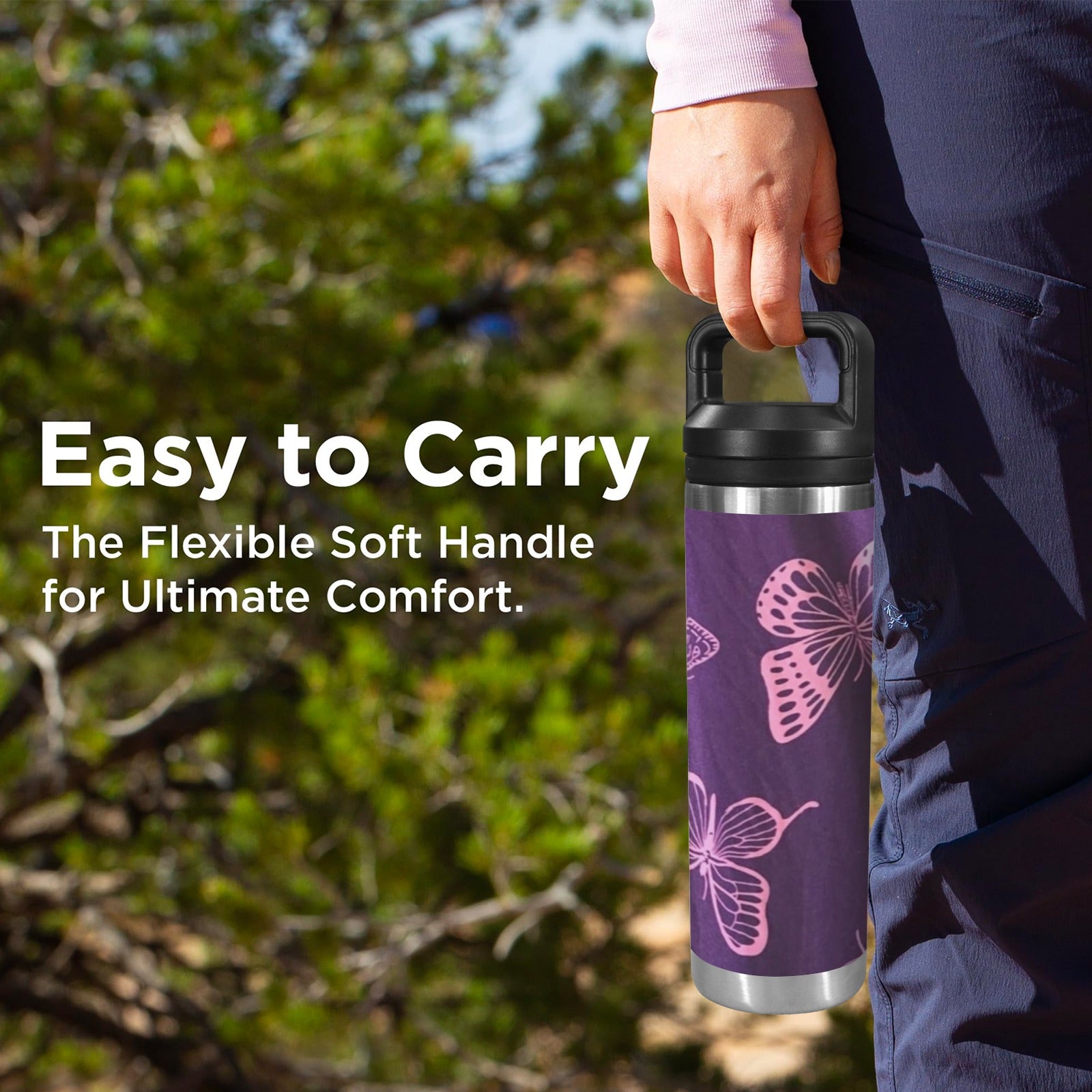 Tumbler 600ml Insulated Water Bottle with Chug Cap